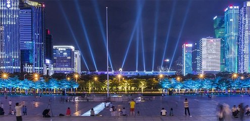 耗資2.1億!慶祝改革開放40周年力作--深圳市福田中心區(qū)燈光聯(lián)動夜景泛光照明工程